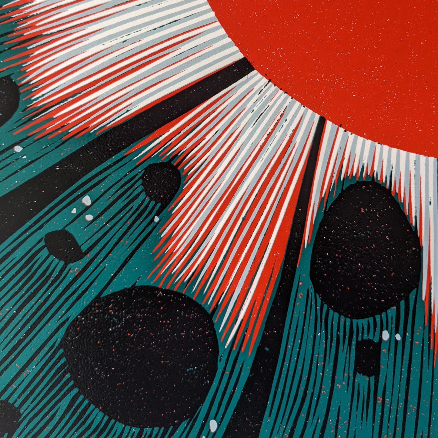 "Burst" Original Linocut
