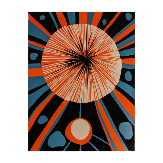 "Orb I" Original Linocut