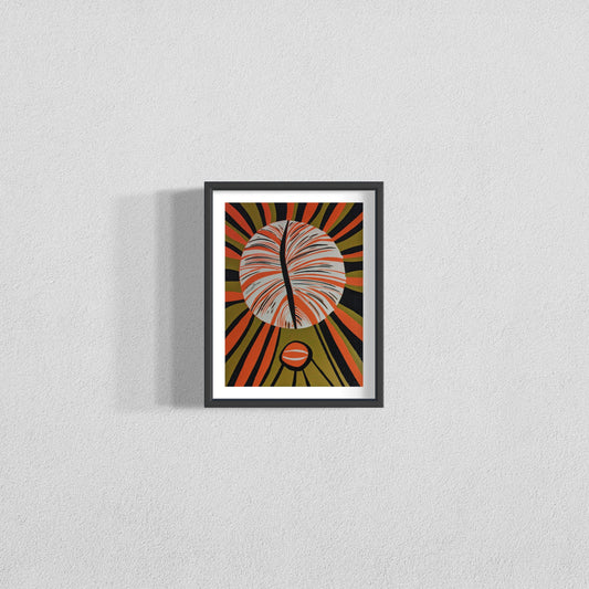"Orb II" Original Linocut