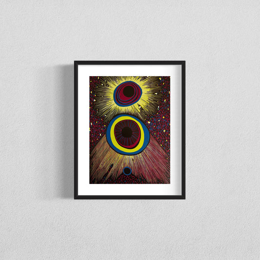 "Transmission II" Original Woodcut