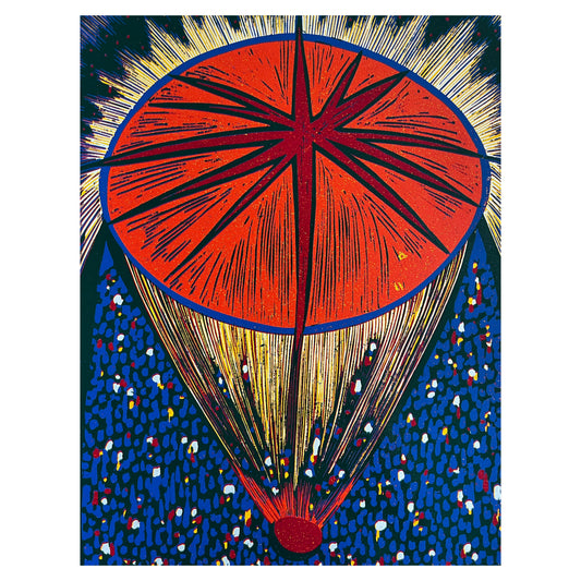 "Supersonic" Original Woodcut